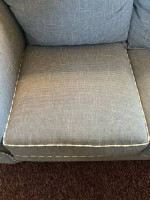 New 2 Seat Blue and White Sofa
