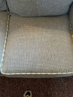 New 2 Seat Blue and White Sofa