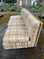 Mid Century Plaid Modular Sofa/Seats
