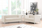 Velvet Accent Chair Loveseat Contemporary Sofa Home Theater Seating Upholstered
