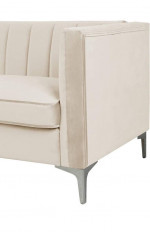 Velvet Accent Chair Loveseat Contemporary Sofa Home Theater Seating Upholstered