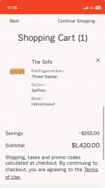 Cozy Saffron FLOYD Sofa