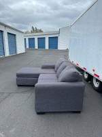 Grey Sectional Sofa w/ Reversible Chaise