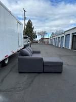 Grey Sectional Sofa w/ Reversible Chaise