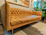 Real Leather Tufted Sofa - West Elm