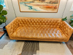 Real Leather Tufted Sofa - West Elm