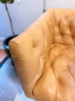 Real Leather Tufted Sofa - West Elm