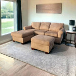 Pottery Barn Sofa with Reversible Chaise & Ottoman