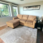 Pottery Barn Sofa with Reversible Chaise & Ottoman