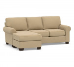 Pottery Barn Sofa with Reversible Chaise & Ottoman