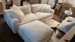 Living spaces utopia sofa and ottoman