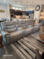 Find top grain Italian leather oversized sofa recliners