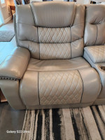 Find top grain Italian leather oversized sofa recliners