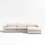 (New) Crate & Barrel Oceanside 2-Piece Right-Arm Chaise Sectional Sofa
