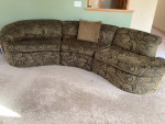 Contemporary Living Room Sofa with Accent Swivel chair