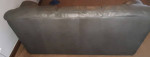 Beautiful clean petfree grey leather sofa