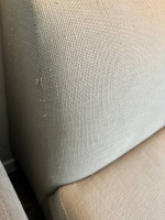 West Elm chaise lounge, couch, sectional, sofa, day bed, sage green
