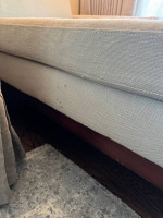West Elm chaise lounge, couch, sectional, sofa, day bed, sage green