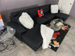 WAYFAIR Landover Reversible Modular Sofa & Chaise with Ottoman Sectional Couch S
