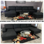 WAYFAIR Landover Reversible Modular Sofa & Chaise with Ottoman Sectional Couch S
