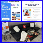 WAYFAIR Landover Reversible Modular Sofa & Chaise with Ottoman Sectional Couch S