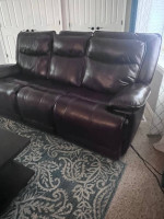 Leather recliner & sofa