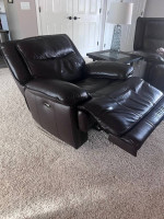 Leather recliner & sofa