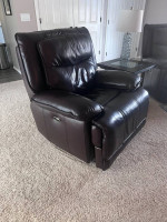 Leather recliner & sofa