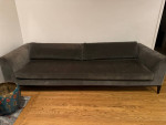 Restoration Hardware Velvet Track Sofa
