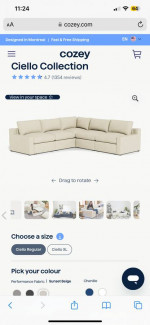 Brand new sofa in boxes