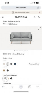 Burrow Field 2 seater modular sofa