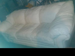 white leather sofa