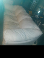 white leather sofa