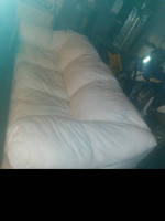 white leather sofa