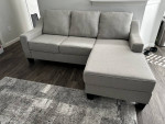 Sofa Couch w/Chaise - Like New OBO