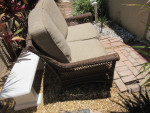 Wicker double outdoor Patio Sofa