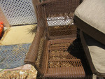Wicker double outdoor Patio Sofa