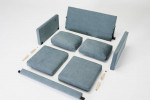Modern Blue Loveseat Sofa