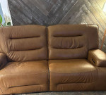 Leather sofa and recliner