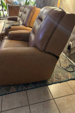 Leather sofa and recliner