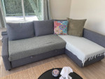 Ikea FRIHETEN Sofa Bed Sectional,3 seat w/storage, dark gray