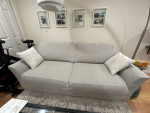 Tan/Brown Sofa with Pillows - Covers included