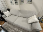 Tan/Brown Sofa with Pillows - Covers included