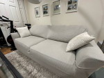 Tan/Brown Sofa with Pillows - Covers included