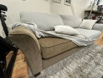 Tan/Brown Sofa with Pillows - Covers included