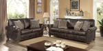 Loveseat and Leather Sofa