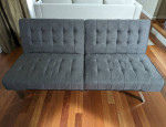 Gray convertible sofa