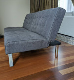 Gray convertible sofa