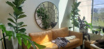 Poly & Bark Calle Sofa, 90" long, Cognac Tan Aniline Leather