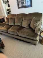 Luxury Velvet Olive Green Sofa